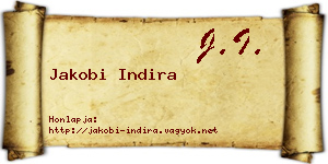 Jakobi Indira névjegykártya